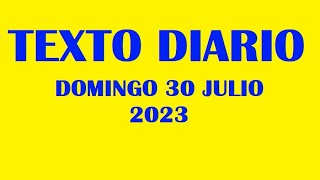 JW TEXTO DE HOY DOMINGO 30 JULIO 2023 [upl. by Ecnerolf]