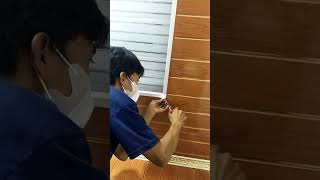 cara potong prostek Lis dekor plafon PVC drop celling plafonpvcminimalis tutorial shorts [upl. by Georglana]