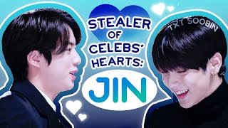 jin stealing celebrities hearts [upl. by Epotimet389]