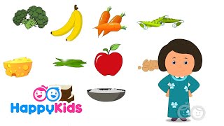 Healthy Food  Learning Songs Collection For Kids And Children With Lyrics  Rhyme time  Happy Kids [upl. by Hserus177]