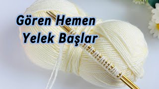 Yelek Örneği  Yelek Modeli örgü yelek yelekörneği knitting crochet [upl. by Ecnedurp]