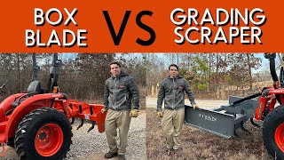 Box Blade vs Grading Scraper [upl. by Enneira]