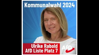 Ulrike Rabold  AfDKommunalwahl 2024 in Karlsruhe [upl. by Zildjian656]