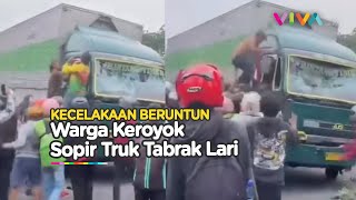 DETIKDETIK Warga Kejar dan Amuk Sopir Truk Gegara Tabrak Lari [upl. by Liamsi813]