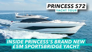 Princess S72 yacht tour  On board Princesss brand new £5m Sportbridge yacht  MBY [upl. by Ahasuerus]