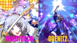 GBVSR High Level Gameplay Minatocco Vikala VS Goenitz Djeeta [upl. by Lanod357]