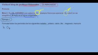 Formulación inorgánica 35 peróxidos fórmula [upl. by Alikam]