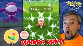 Shundo Litten Hunt Primal Kyogre Raid Day Pokémon GO [upl. by Ereveniug]