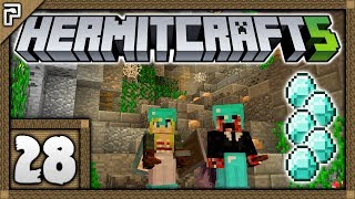 🐚 Hermitcraft 5  Lets Play Minecraft Survival  The Minecraft ABBA Caving Match wFalse 28 [upl. by Ynaffet102]