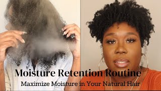 Moisture Retention Routine  How to Maximize Hydration in Dry Natural Hair [upl. by Arraek]