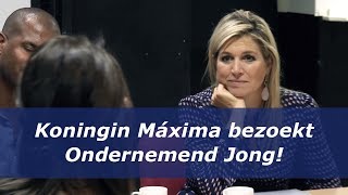 Koningin Máxima bezoekt initiatief Ondernemend Jong 2013 [upl. by Nyrroc254]