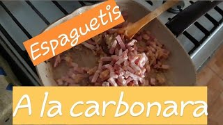 Receta espaguetis a la carbonara [upl. by Lessard756]