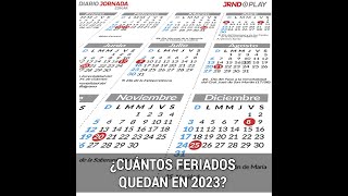 INFORME  ¿Cuántos feriados quedan en 2023 [upl. by Ellehsad]