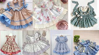 Ruffles Little Girls Royal Court Dress Cute Print Vintage Toddler Baby Summer Dresses 1 2 3 New kids [upl. by Annais]