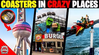 Top 10 Roller Coasters in CRAZY PLACES [upl. by Ikcir]