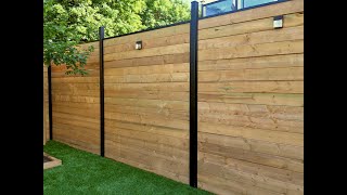 SLIPFENCE Horizontal Wood and Aluminum 6ft installation video [upl. by Bayard285]