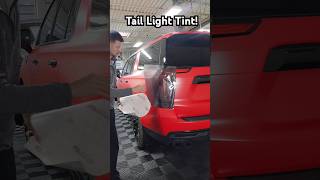 Tinting the tail lights on this GMC Denali 💯😎 asmr asmrsounds wrap carwrap [upl. by Almire]