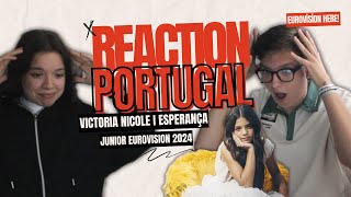 🇵🇹REACTION PORTUGAL I JESC 2024 I VICTORIA NICOLE  ESPERANÇA [upl. by Springer389]