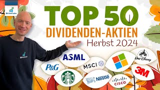 Top 50 Dividenden Aktien im Herbst 2024 [upl. by Sidonius]