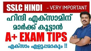 SSLC HINDI  ഹിന്ദിയ്ക്ക് മാർക്ക്‌ കൂട്ടാൻ Final Exam Tips [upl. by Zohar449]