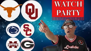 LIVE TEXAS VS OKLAHOMA PENN STATE VS USC GEORGIA VS MISS STATE WATCH PARTY LIVESTREAM [upl. by Ahsieuqal]