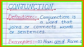 Definition of Conjunction in English Definition of Conjunction  What is Conjunction [upl. by Bartel]