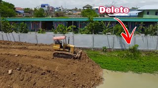 The Project Project Filling Up Land Processing By Bulldozer pushing soil With 5T Trucks [upl. by Garbers]