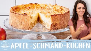 ApfelSchmandkuchen  Schneller ApfelPuddingkuchen 🍎😍 I Einfach Backen [upl. by Hsaniva]