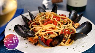 SPAGHETTI alle COZZE e POMODORINI  Primo Piatto Di MARE FACILISSIMO [upl. by Bandeen]