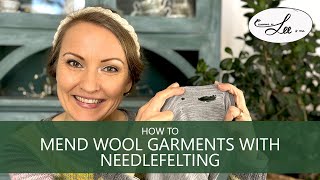 How to mend your knitted clothes with Needle Felting Technique  Simple and Effective Patching [upl. by Dyson198]