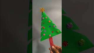 Easy Christmas Tree Craft New Creative Craft christmas trending tree youtubeshorts video art [upl. by Ancilin]