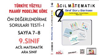 9Sınıf Soru Bankası Tema1 Sayılar Sayfa 78 [upl. by Weld]