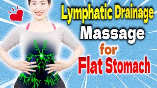 Flatten Stomach while you Sleep by 8 Easy Techniques of Abdominal Lymphatic Drainage Self Massage [upl. by Aenad]