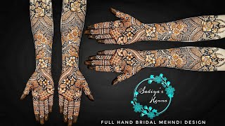 Full Hand Bridal Mehndi Designs  Bridal Mehndi Designs 2023  Rose Mehndi Design  Sadiyas Henna [upl. by Koeppel]