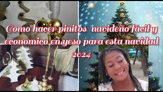 Como hacer pinitos en yeso para navidad [upl. by Annaoj]