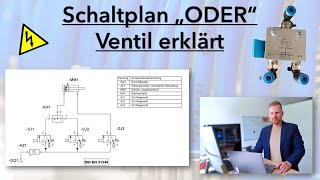 Lehrgang Pneumatik  ODER Ventil  Wechselventil im Schaltplan erklärt [upl. by Saturday920]