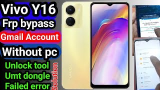 Vivo Y16 Frp Bypass Android 13Gmail account remove Without pc 2024 [upl. by Ahsain218]