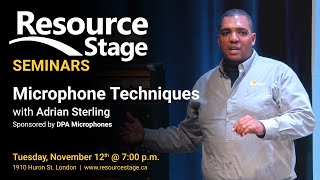 Resource Stage Seminar  Microphone Techniques [upl. by Meil]