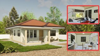 House Design  11mX75m 3 Bedrooms Bungalow Part 2 [upl. by Anael597]