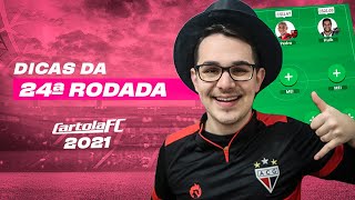 DICAS 24 RODADA  CARTOLA FC 2021  GALO PRA MITAR [upl. by Charlie909]