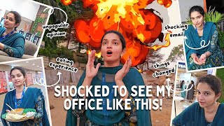 Shocking visual at my office Work from home cancelled Im back to office vlog office [upl. by Schuh]