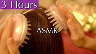 ASMR Autumn Night Pampering🌙 🍂 3 Hours of Relaxing ASMR Head Massage amp Hair Brushing  No Talking [upl. by Ahsikat348]