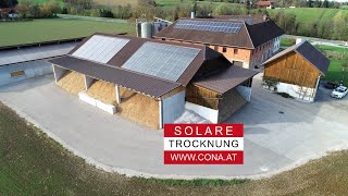 Solare Hackschnitzeltrocknung CONA bei Fam Füsslberger Heizwerkbetreiber Wartberg [upl. by Glanville]