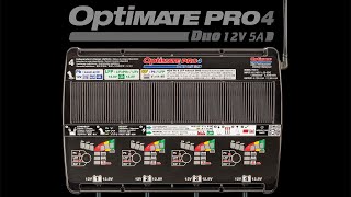 OptiMate PRO4 DUO battery charger  product overview amp how to use [upl. by Burck]