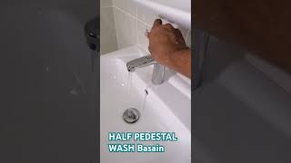 Half Pedestal Wash basin wash basin design plumbing shorts short shortvideo [upl. by Morita]