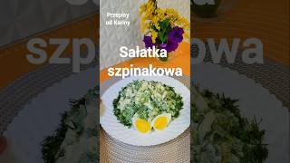 Sałatka szpinakowa 🥗 przepisy recipe pyszneprzepisy pyszne food przepis gotowanie sałatka [upl. by Eila]