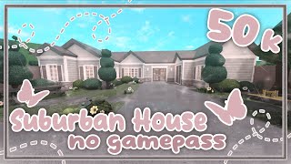 Bloxburg Build  Aesthetic Suburban Family House no gamepass 50k [upl. by Siuol]