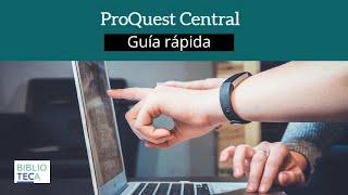 Proquest Central Guía rápida [upl. by Econah219]