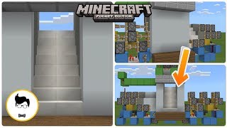 Minecraft PE SEAMLESS STAIRCASEWALL WITH REAL STAIRS PEXboxWindows10Switch [upl. by Airret546]