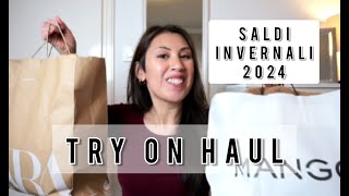 Try on Haul  Shopping Saldi Invernali 2024  Mango Zara Only [upl. by Myrilla403]